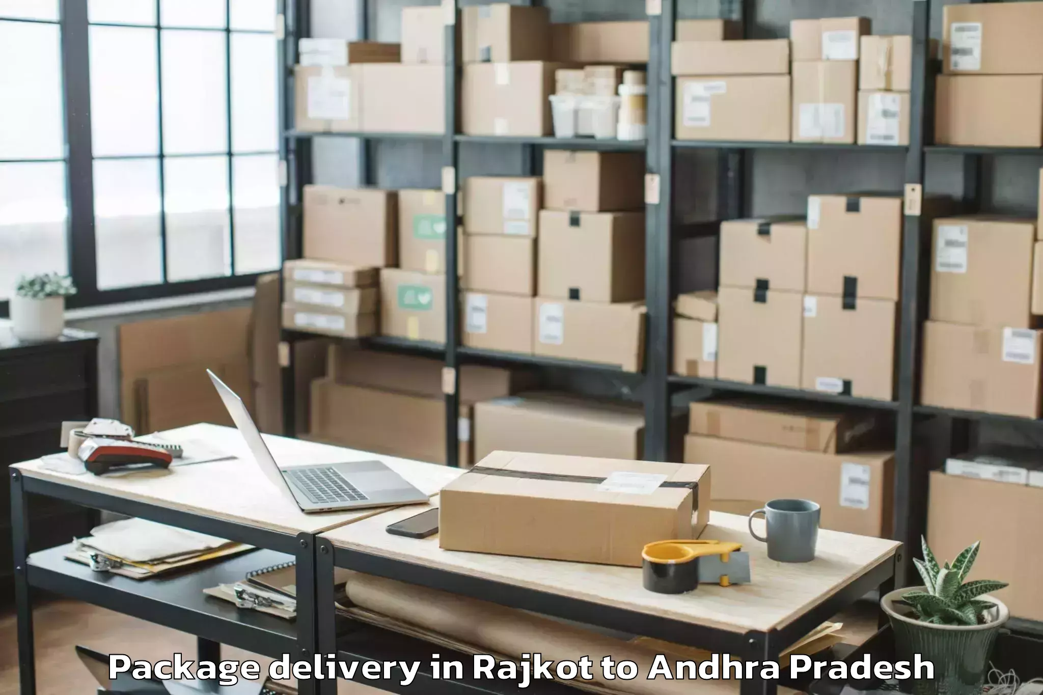 Leading Rajkot to Challapalle Package Delivery Provider